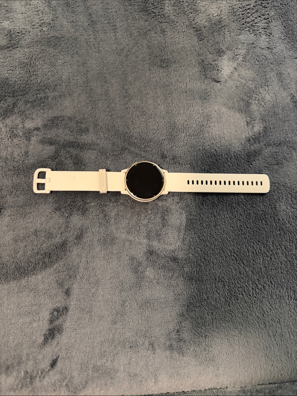 garmin White Smartwatch with Silver Metallic Bezel